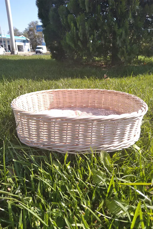 Bambu Rattan Hasır Örgü Tepsi