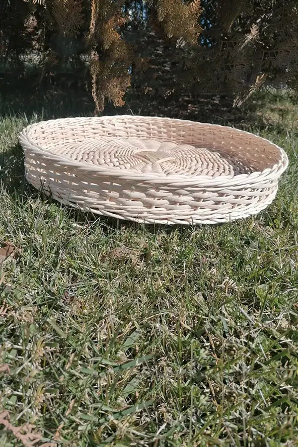 Bambu Rattan Hasır Tepsi