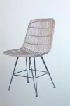 Metal Rattan Bambu Hasır Sandalye