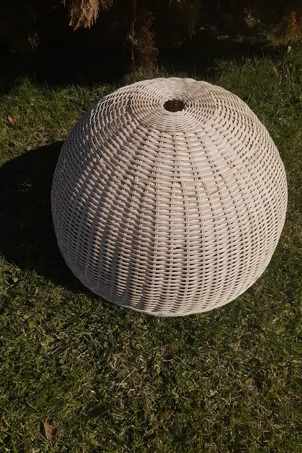 Tam Karpuz Avize Bambu Rattan Hasır Avize