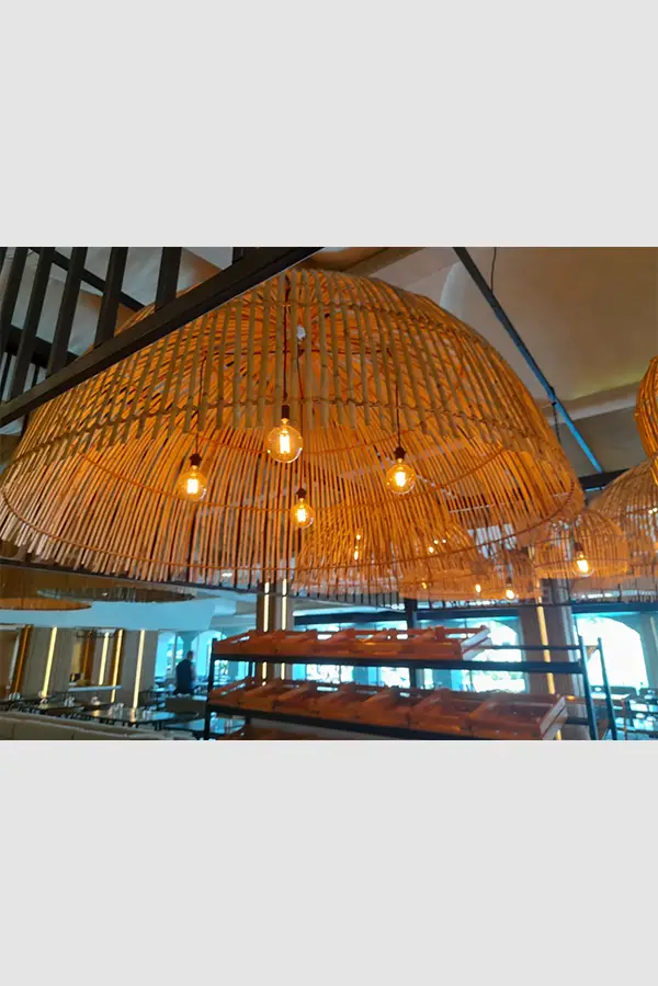 Kargı Hasır Avize Demir Aksamlı