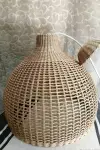 Rattan Bambu Hasır Avize(Dantelli)