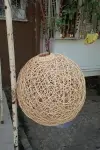 Karışık Örgü Rattan Bambu Hasır Avize