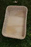 Su Bazlı Ahşap Oval Rattan Bambu Hasır Tabak